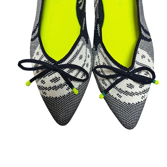 Rothy's The Point Bow in‎ Botanical Navy Women’s Size 10 - Picture 2 of 8